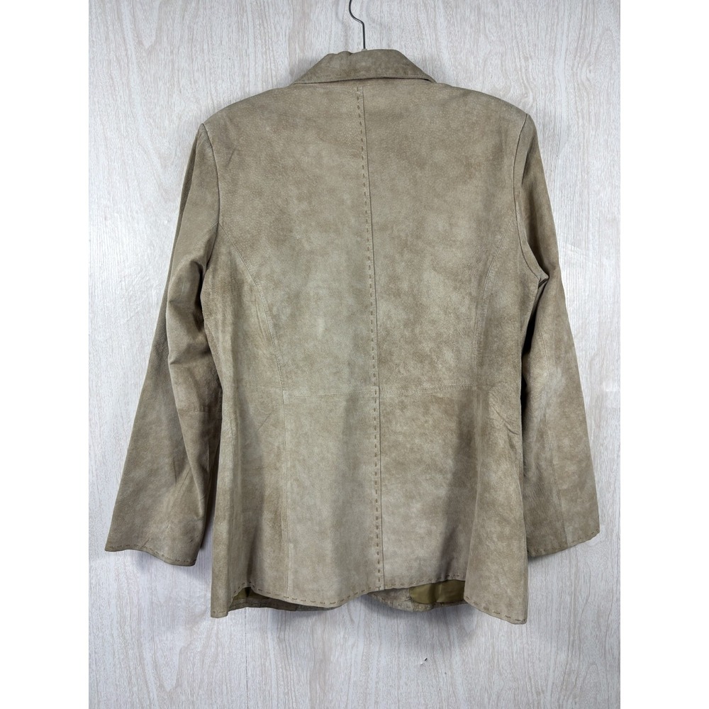 Vintage Scully Suede Blazer Tan Western Whipstitch Leather Jacket Medium - Picture 3 of 7